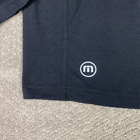 Travis Mathew 1/4 Zip Pullover Men's Large Black Lightweight Stretch Base Layer - Picture 2 of 11